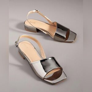 NWT Maeve Square-Toe Slingback Kitten Heels